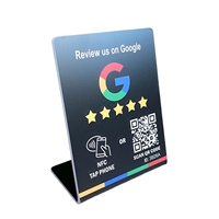 Carte de support de robinet NFC Google Review vierge imprimable personnalisé affichage de support de Table de menu NFC pour les entreprises