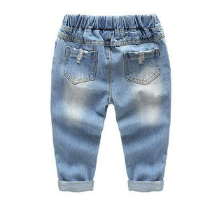 Último Diseño de Jeans para Niños, Ropa de Primavera y Otoño para Niños, Pantalones de Algodón para Bebés, Pantalones para Niños Pequeños, Jeans Rotos para Niños - Product Image 4