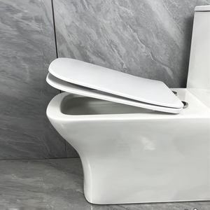 Inodoro elevado. Inodoro moderno de confort con <span class=keywords><strong>cisterna</strong></span> empotrada y asiento delgado de cierre suave - Product Image 2