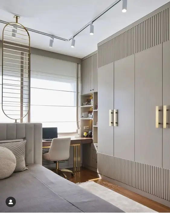 Lebih desain Modern tahan lama kamar tidur furnitur pakaian kombinasi lemari perbatasan lemari Organizer lemari kayu