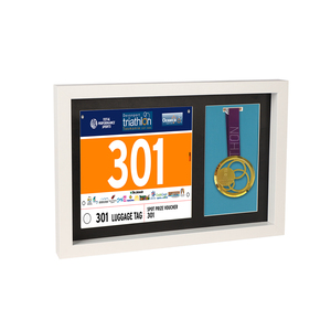 Black Marathon Medal Storage Display <b>Wall</b> Mounted Solid Wood MDF <b>Frame</b> Posed <b>Photo</b> <b>Frame</b> Sports Medal <b>Frame</b> - Product Image 2