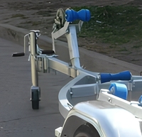 Remorque marine robuste galvanisée à chaud, capacité 750 kg, pour bateaux en PRV, bateaux pneumatiques et yachts
