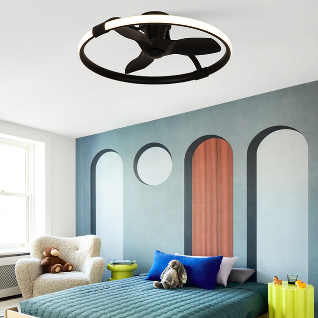 Professional Product Roof Luxury Modern Ceiling Fan With Light Customization 24inch 32inch Fan Light