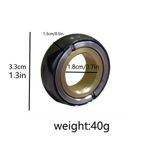 Anneau de doigt personnalisable en acier inoxydable EDC, jouet anti-stress à surface brillante pour adultes, avec pointe magnétique pour TDAH - Product Image 2