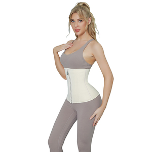 Ann <span class=keywords><strong>Chery</strong></span> Corset à fermeture éclair Entraîneur de taille en néoprène Plus Size Bustier Girdle 3 Hooks Waist Training Belt - Product Image 5