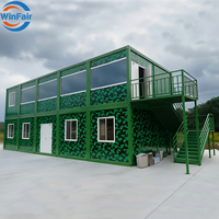 Maison conteneur modulaire préfabriquée de luxe WinFair, style jungle, économique, facile à assembler, pour camp de travailleurs / camp de travailleurs temporaires