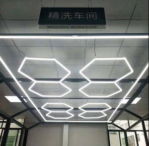 Luz Led para Garaje, Iluminación Hexagonal para Garaje, Túnel de Inspección de Pintura de Coche, Autodetalle, Luz Led Hexagonal para Techo - Product Image 2