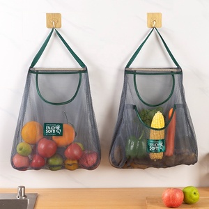 Penyimpanan gantung yang dapat digunakan kembali tas jaring sayuran keranjang buah dinding dapat dicuci untuk pengatur jahe bawang dapur kentang - Product Image 2
