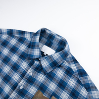 Chemise décontractée ample à manches longues en flanelle à carreaux de haute qualité pour homme, avec imprimé et broderie, collection automne, design personnalisé