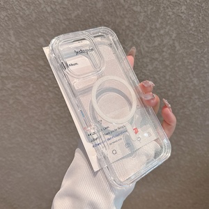 เคสโทรศัพท์ใสกันกระแทกแบบ 2 in 1 รุ่น Clear PC+TPU  สำหรับ iPhone 11 12 13 14 15 16 Pro Max รองรับการชาร์จไร้สาย - Product Image 4