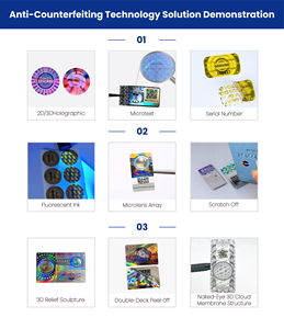 Etiquetas de Seguridad Personalizadas con Holograma 3D, Efecto Arcoíris, Adhesivas, Material PET, Adhesivo PSA, Código QR, Código de Barras Visual - Product Image 4