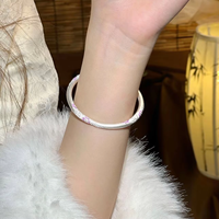 Bracelet en émail de style chinois en forme de gourde, motif floral tendance, en cuivre plaqué argent, empilable, décontracté, unisexe, cadeau, bijoux