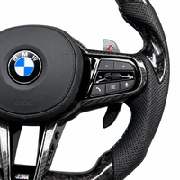 Volant en fibre de carbone personnalisé pour BMW F30 F10 F15 F16 F06 F32 F26 F25 E90 M3 M5 Accessoires intérieurs de voiture de course