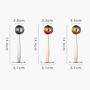 Accesorios para Café, Herramientas Modernas 2 en 1, Cucharas para Café de Acero Inoxidable, Prensa para Granos de Café con Fondo Prensado, Cuchara para Moler - Product Image 5