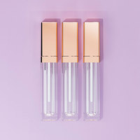 Tube de rouge à lèvres liquide personnalisé emballage cosmétique vide carré avec couvercle rabattable marque privée contenants de brillant à lèvres 5ml