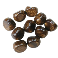 Dés D3 personnalisés en gros, dés à 3 faces arrondies, dés à rouler uniques en acrylique marbré nacré, D3 individuel pour jeux de rôle, jeux de cartes et jeux de table