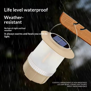 New Solar & Hand-crank Bright Warm White LED Camping <b>Light</b>-Portable IP65 Waterproof Multi-function Emergency Charging Dimmable - Product Image 4