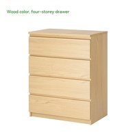 Grain de bois noir contemporain pour chambres doubles pour salon armoire à tiroirs commode à cinq tiroirs