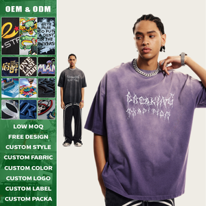 เสื้อยืดลายกราฟิกศาสนาแนววินเทจ สกรีนโลโก้ได้ สตรีทแวร์ ทรงโอเวอร์ไซส์ แขนสั้น ผ้าลินินหนา 260 กรัม พิมพ์ลายดิจิตอล - Product Image 2