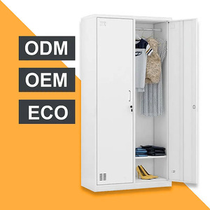 <strong>Cheap</strong> Almirah Locker 2 Door Clothing Steel Locker Wardrobe Metal Locker Style Wardrobe Steel Closet Wardrobe <strong>Cupboard</strong> - Product Image 1