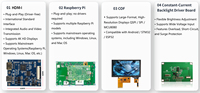 Módulo de Pantalla LCD TFT IPS Táctil de 5 Pulgadas, 800x480, 40 Pines, Interfaz RGB, ST7262A, Pantalla Táctil RTP para Hogar Inteligente