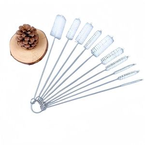 Straw Cleaning Brush Set 10 Pieces Nylon Bristles With Hanging Loop For Pipes Teapot Spouts And Small <b>Gaps</b> - Product Image 1