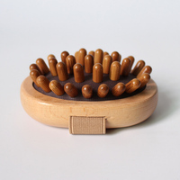 Cepillo de Masaje Capilar de Madera Natural Ecológico con Logotipo Personalizado, Cepillo de Masaje Cervical para Ducha y Cuerpo Completo, Ideal para Spa y Relajación