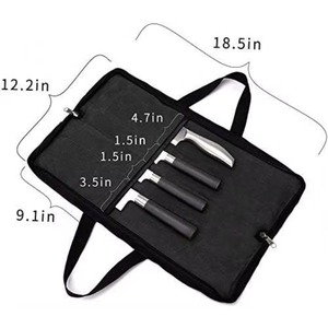 Muestra gratuita: Bolsa de cuchillos personalizada BSCI, juego de chef, bolsa de herramientas de seguridad laboral, fabricante, bolsa enrollable para cuchillos de chef encerada informal con 6 ranuras - Product Image 5