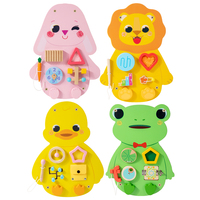 Jeux muraux amusants Lapin, Canard, Grenouille, Lion Design créatif Entraînement de la motricité fine Planche d'activités éducative pour enfants