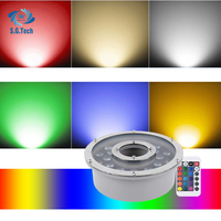 Projecteurs LED RGB sous-marins Water Crown Commercial Auto Change IP68 étanches en acier inoxydable écologiques pour fontaines