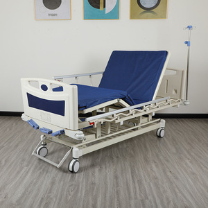 Lit médicalisé manuel à manivelle simple blanc pour cliniques et lieux commerciaux - Product Image 3
