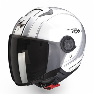 Casco Moto Scorpion Exo City Jet Bianco Grigio XS in Policarbonato - Product Image 1