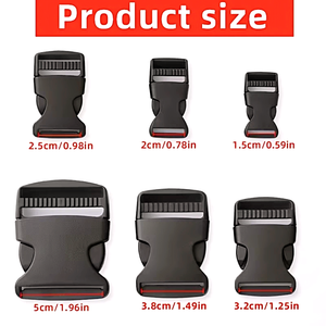 مشبك بلاستيكي للحزام قابل للتخصيص بشعار محفور بالليزر، مشبك تكتيكي غربي سريع التحرير، أداة تعديل حزام حقيبة الجولف - Product Image 4