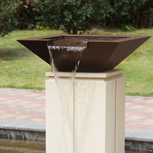 Bol à feu de <span class=keywords><strong>piscine</strong></span> en acier Corten personnalisé extérieur foyer caractéristique de l'eau <span class=keywords><strong>piscine</strong></span> Spa Massage cascade - Product Image 2