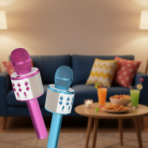 Micrófono de Karaoke 5CORE, 2 unidades, altavoz inalámbrico portátil con Bluetooth, micrófono de mano para cantar en casa y fiestas - Product Image 2