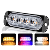 LKT 4 LED Blitz-Stroboskop Notfall-Warnleuchte für Auto LKW SUV Motorrad 12-24V 18W 12-Monatige Garantie