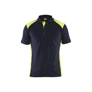 BLAKLADER-Polo S 332410508633 Azul marino oscuro/Amarillo-EAN 7330509889596 CAMISETAS Y POLOS DE TRABAJO - Product Image 1