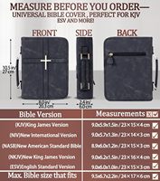 Housse de protection pour Bible en cuir vegan avec poche pour téléphone