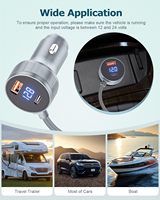 Adaptateur de voiture Starlink Mini 3M 10FT 3-en-1 12V DC PD30W, câble de charge rapide double, affichage de la tension, étanche, cordon 18AWG pour camions et camping-cars