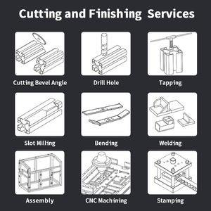 中国製 2020年 工業用アルミフレーム材 V溝 Tトラック アルミ押出形材 - Product Image 6