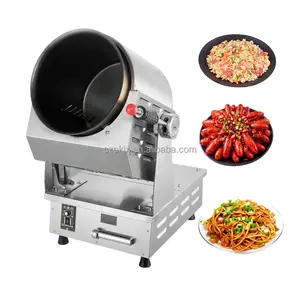 High Efficiency Big Capacity Automatic Rotating Wok Stir Fry Machine Cooking Rotate Drum Machine