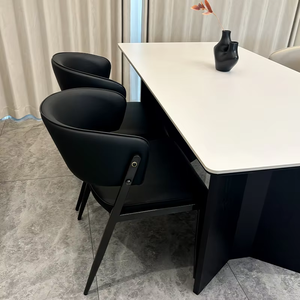 เก้าอี้รับประทานอาหารสไตล์อิตาลีใหม่เก้าอี้มีพนักพิงระดับไฮเอนด์หรูหราน้ำหนักเบาเก้าอี้อพาร์ทเมนต์ขนาดเล็กเก้าอี้รับประทานอาหารที่เรียบง่าย - Product Image 4