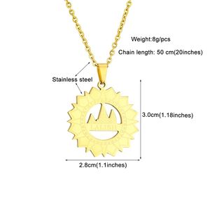 Nouveau Acier Inoxydable Yezidi <span class=keywords><strong>Lalish</strong></span> Pendentif Colliers Yazidis Symbole Foi Pèlerinage Bijoux Pour Femmes Hommes Filles - Product Image 6