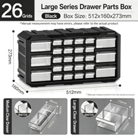 Armoire de rangement murale modulable 26 39 42 tiroirs pour pièces en plastique, outils et quincaillerie