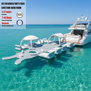 Plateforme flottante gonflable sur mesure Nova Large, bar de loisirs aquatiques, canapé, plateforme pour usage commercial, matériau PVC, divertissement aquatique - Product Image 1