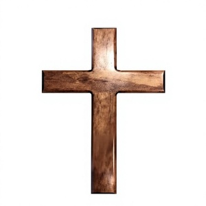 Escultura de Cruz de Madera AZ ENTERPRISES, Diseño de Bambú con Rayas Verticales, Decoración Rústica para el Hogar, Sala de Estar, Navidad, Recién Nacido - Product Image 3