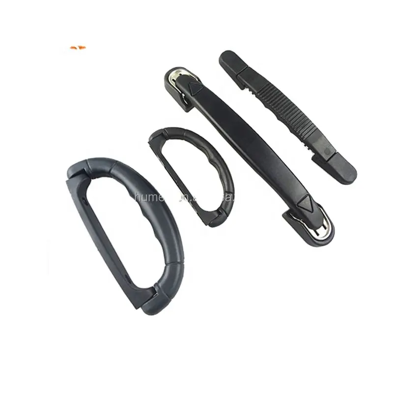 Factory wholesale black door carrier luggage telescopic trolley handles plastic handle for bag carton boxes carrying