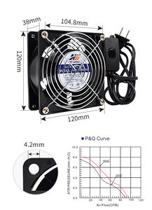 120x120x38mm AC/DC 팬 12v 24v 110v 220v 축류 팬 회전식 DC 팬 브러시리스 팬 12038 - Product Image 2