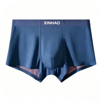 Boxers pour hommes de haute qualité en modal et soie glacée, à taille mi-haute, avec entrejambe en soie de mûrier, grande taille, tricotés, séchage rapide