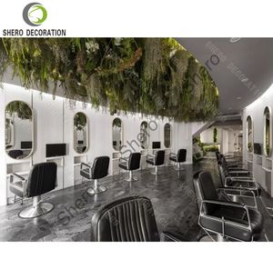 Diseño minimalista para barbería, estación de espejo personalizada y duradera para peluquería, gabinetes de exhibición para salón, muebles de barbería en venta - Product Image 2